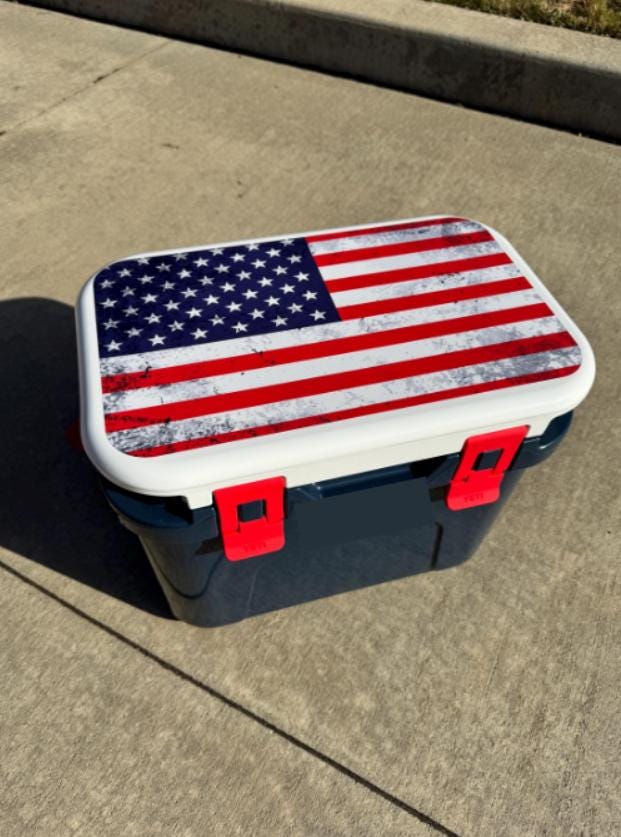 American Flag YETI Cooler Lid Decal: Pick Your Flag, See an Instant Proof