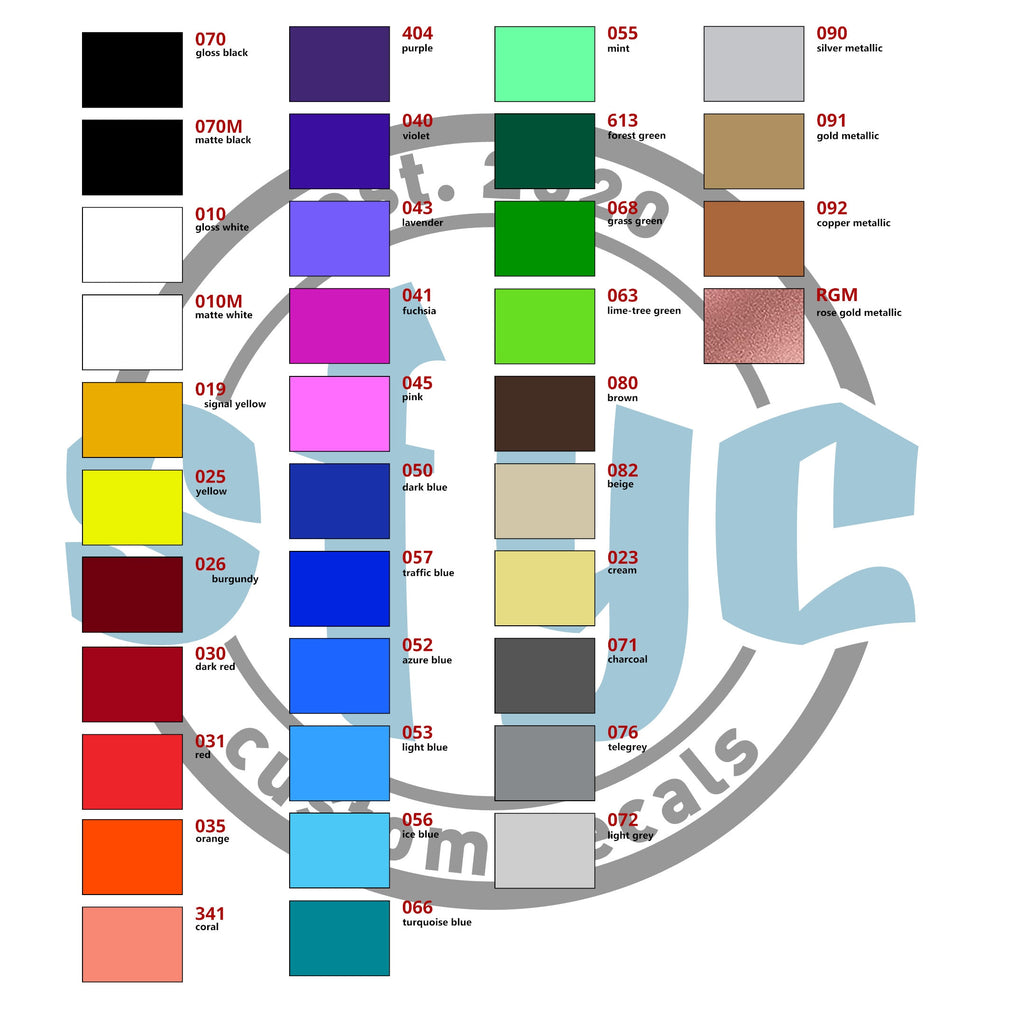 Custom Giant Vinyl Decals, 36 and 46 Inches Tall