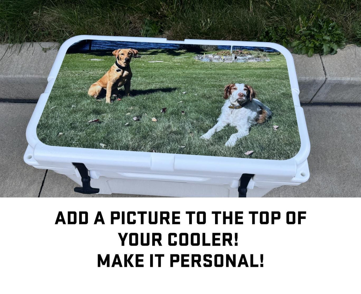 Custom YETI Cooler Lid Decal: Upload Your Art, See an Instant Proof