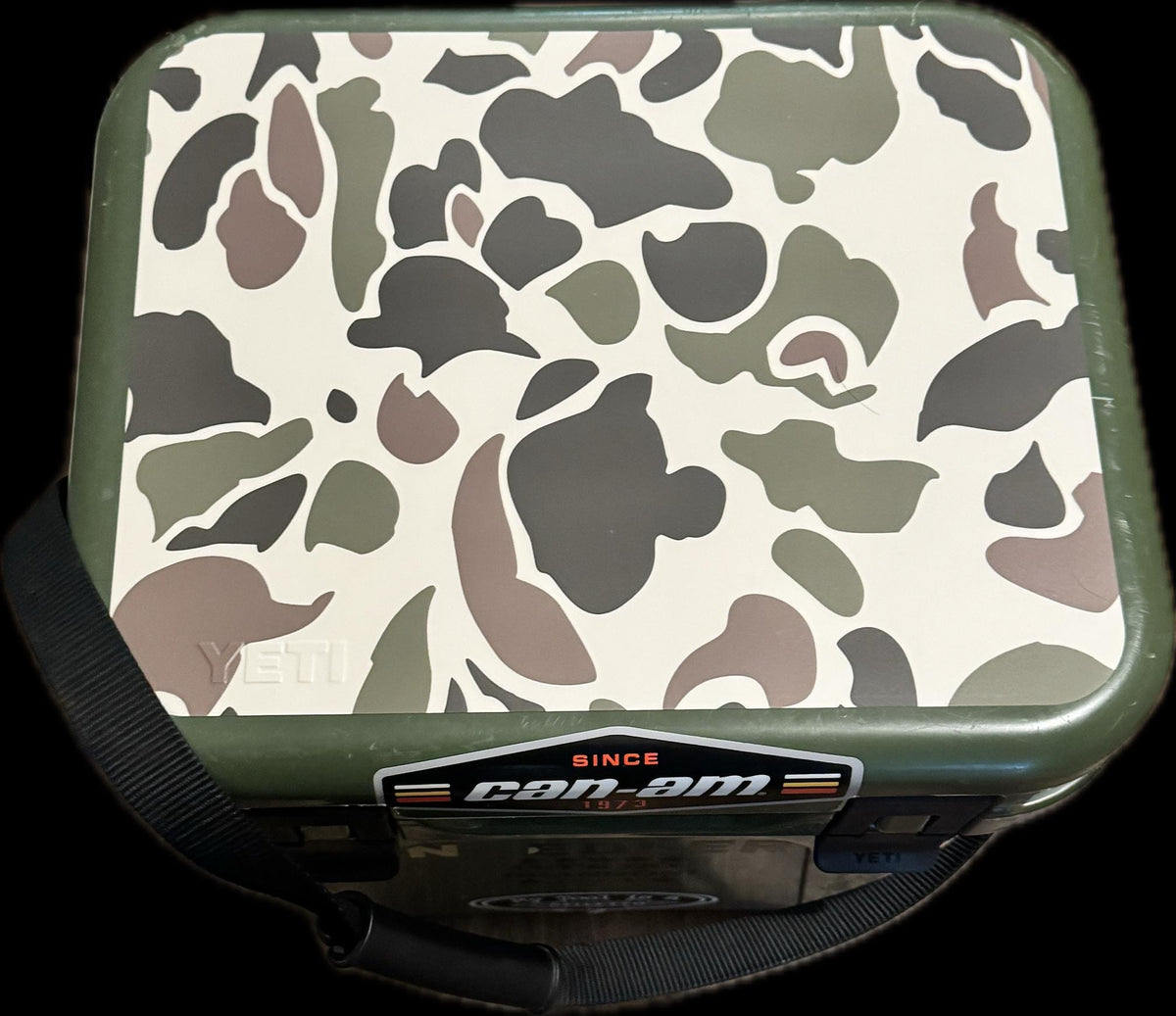 Camo YETI Cooler Lid Decal: Pick Your Camo + Custom Wording, See an Instant Proof