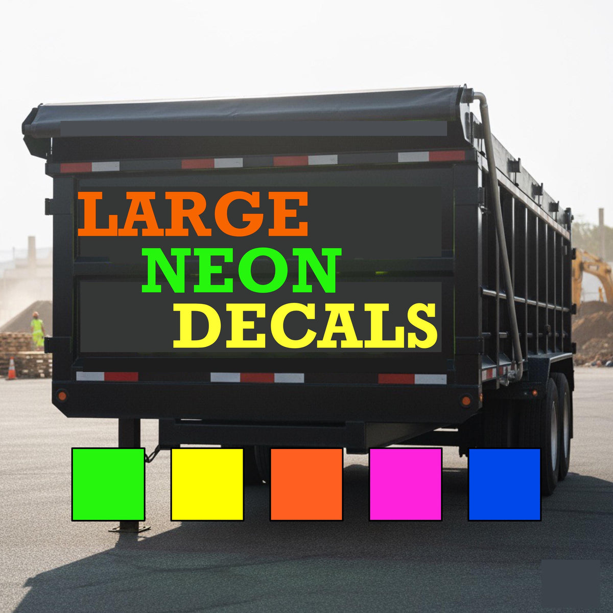 Custom Large Neon Vinyl Decals up to 12 Feet Long