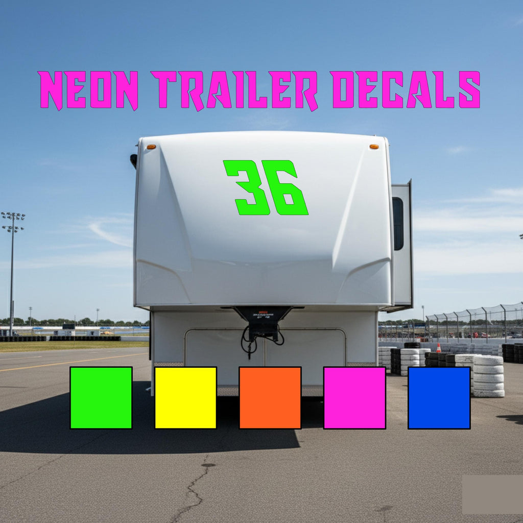 Custom Large Neon Vinyl Decals up to 12 Feet Long