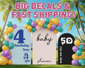Custom Vinyl Backdrop Decals for Parties and Events