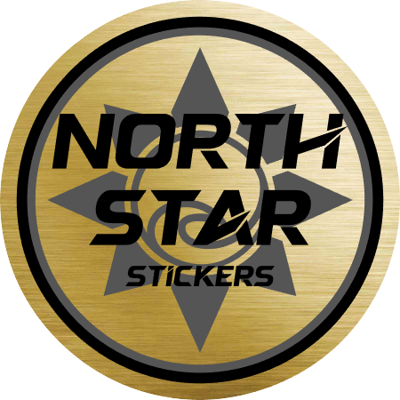 Brushed Gold Custom Die-Cut Vinyl Stickers – Instant AI Proofing