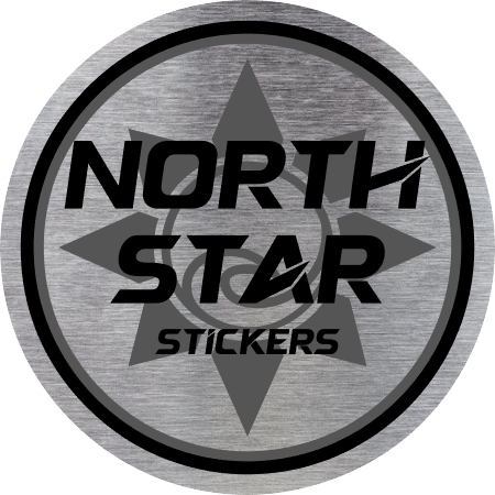 Brushed Stainless Custom Die-Cut Vinyl Stickers – Instant AI Proofing